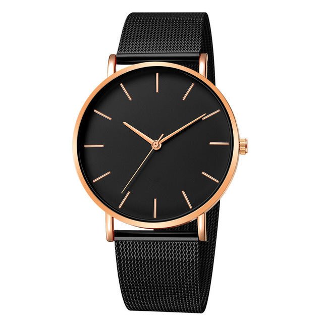 Men Watch Quartz Casual Watches Simple Metal Hour Reloj Quartz Watch Montre Mesh Stainless Steel erkek kol saati masculino clock - Maple City Timepieces