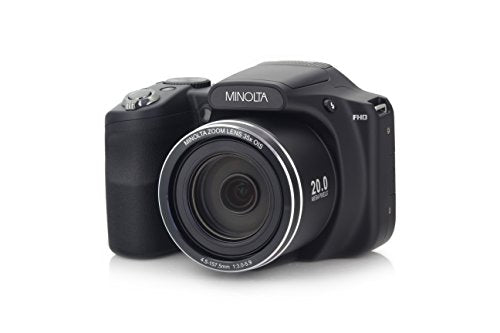 Minolta 20 Mega Pixels High Wi-Fi Digital Camera with 35x Optical Zoom, 1080p HD Video & 3" LCD, Black (MN35Z-BK) - Maple City Timepieces