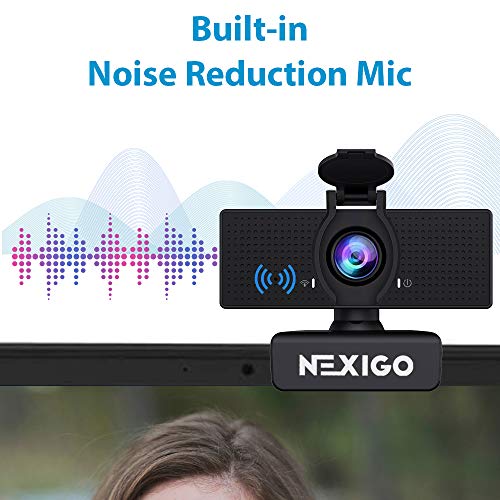 NexiGo N60 1080P Web Camera, HD Webcam with Microphone, Software Control & Privacy Cover, USB Computer Camera, 110-degree FOV, Plug and Play, for Zoom/Skype/Teams, Conferencing and Video Calling - Maple City Timepieces