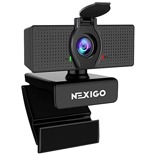 NexiGo N60 1080P Web Camera, HD Webcam with Microphone, Software Control & Privacy Cover, USB Computer Camera, 110-degree FOV, Plug and Play, for Zoom/Skype/Teams, Conferencing and Video Calling - Maple City Timepieces