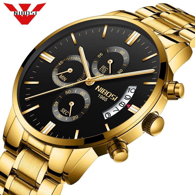 NIBOSI Relogio Masculino Men Watches Luxury Famous Top Brand Men&#39;s Fashion Casual Dress Watch Military Quartz Wristwatches Saat - Maple City Timepieces