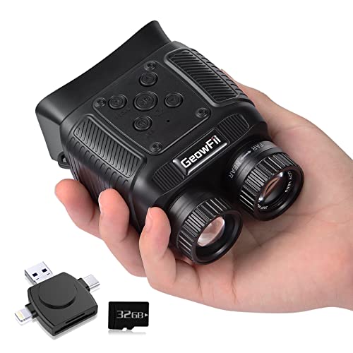 Night Vision Binoculars, Mini Digital Night Vision Goggles for 100% Darkness, with 8X Digital Zoom 2000mAh Battery,Save Photos&Video with Audio for Adult Hunting Spy Military Security,32G Card - Maple City Timepieces
