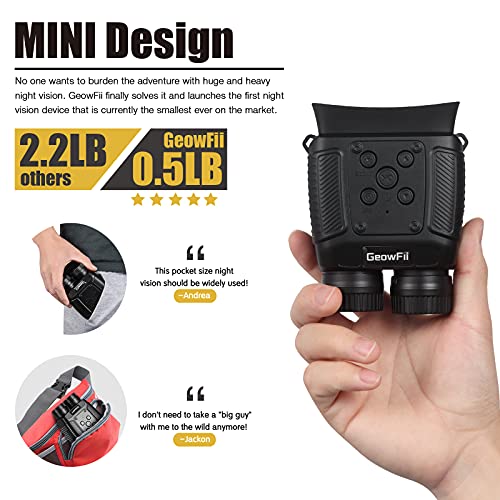Night Vision Binoculars, Mini Digital Night Vision Goggles for 100% Darkness, with 8X Digital Zoom 2000mAh Battery,Save Photos&Video with Audio for Adult Hunting Spy Military Security,32G Card - Maple City Timepieces