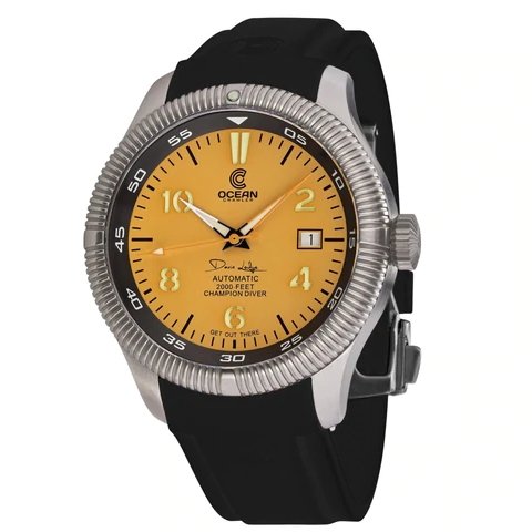 Ocean Crawler Champion Diver - Yellow V2. - Maple City Timepieces