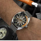 Ocean Crawler Core Diver - Textured Black/Orange - Maple City Timepieces