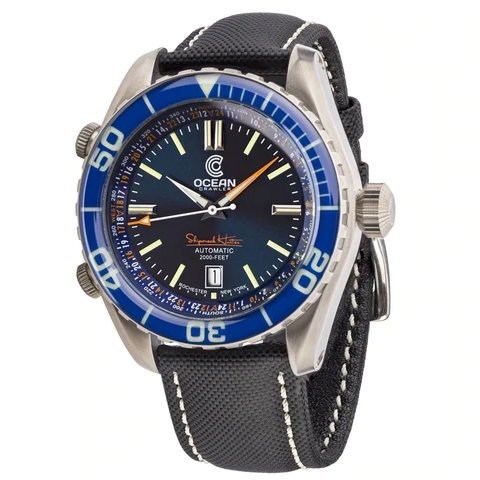 Ocean Crawler Ocean Navigator 45 - Blue Bezel. - Maple City Timepieces