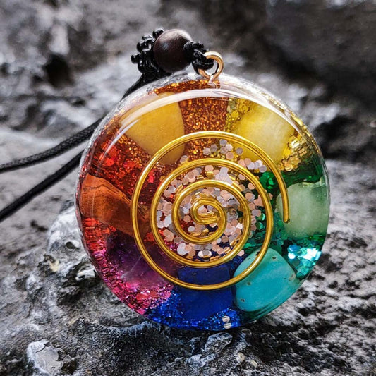 Orgonite Pendant Necklace Energy Generator Emf Protection Healing Crystal Sacred Geometry Chakra Necklaces Meditation Jewellry - Maple City Timepieces