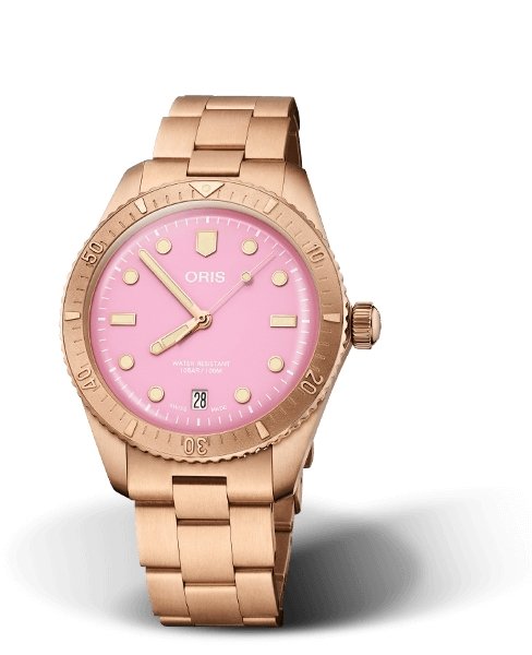 Oris Aquis Divers Sixty-Five Pink Dial 38MM Automatic - Maple City Timepieces