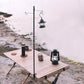 Outdoor Camping Hiking Aluminum Alloy Foldable Lamp Post Pole Portable Fishing Hanging Light Fixing Stand Holder Lantern Stand - Maple City Timepieces