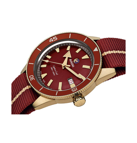 RADO Captain Cook Bronze Red Dial 42MM Automatic R32504407 - Maple City Timepieces