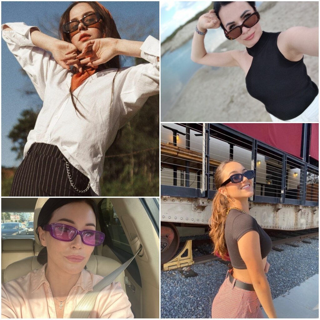 Retro Narrow Rectangle Vintage Sunglasses Women 2021 Brand Design Tortoise shell Frame Green Lens 90S Sun Glasses Shades S191 - Maple City Timepieces