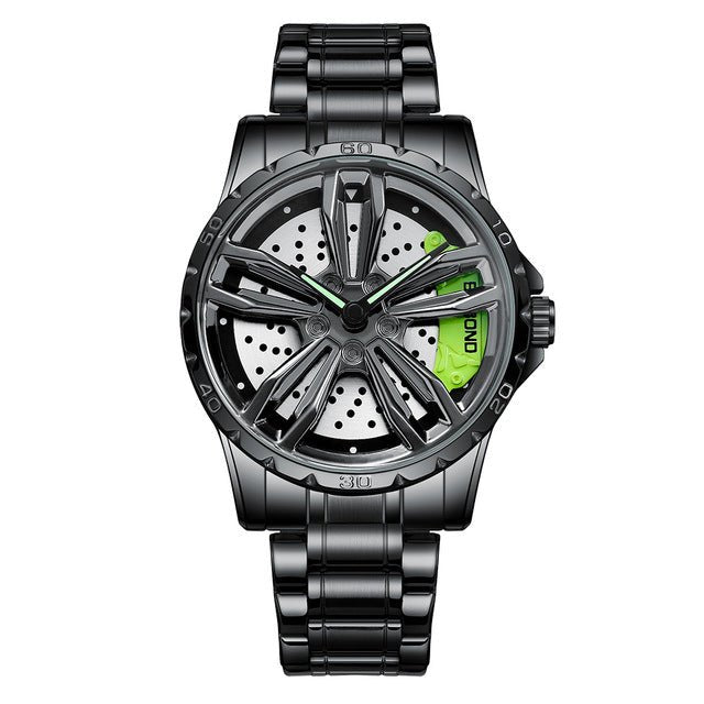 Rim Hub Watches 2022 Men Sports Car Men Watches Quartz Waterproof Sport Stainless Steel Wheel Wristwatch Car Quartz Men Watches - Maple City Timepieces