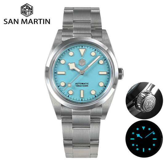 San Martin Men Luxury Watch 36mm BB36 Explore Climbing Series Couples Fashion Sport Watches PT5000 Automatic Mechanical 10Bar - Maple City Timepieces