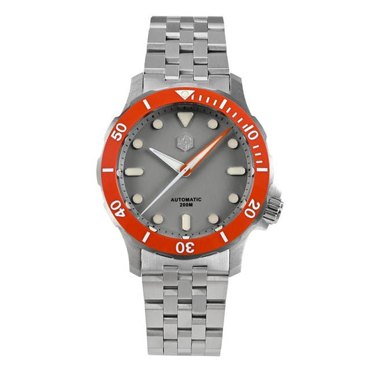 San Martin Men Watch 40mm Original Design NH35 Dive Sports Luxury Sapphire Automatic Mechanical Watches 20Bar Waterproof BGW-9 - Maple City Timepieces