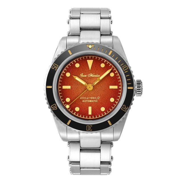 San Martin Men Watches 38mm Diver 6200 Retro Water Ghost Luxury Sapphire NH35 Automatic Mechanical Vintage Watch 20Bar Luminous - Maple City Timepieces