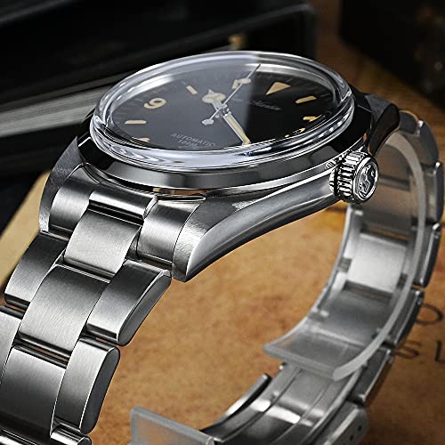 San Martin New 39mm Retro Automatic Dress Watches 10ATM Sapphire Glass Stainless Steel Mechanical Diver Wrist Watch for Men Male (with Logo) - Maple City Timepieces