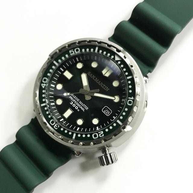 San Martin Tuna SBBN015 Fashion Automatic Watch NH35 Movement Stainlss Steel Diving Watch 300m Water Resistant Ceramics bezel - Maple City Timepieces