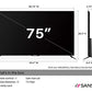 SANSUI ES55S1A 55" UHD HDR Smart TV Television 55 inch with Google Assistant (Voice Control), Screen Share, HDMI, USB - Maple City Timepieces