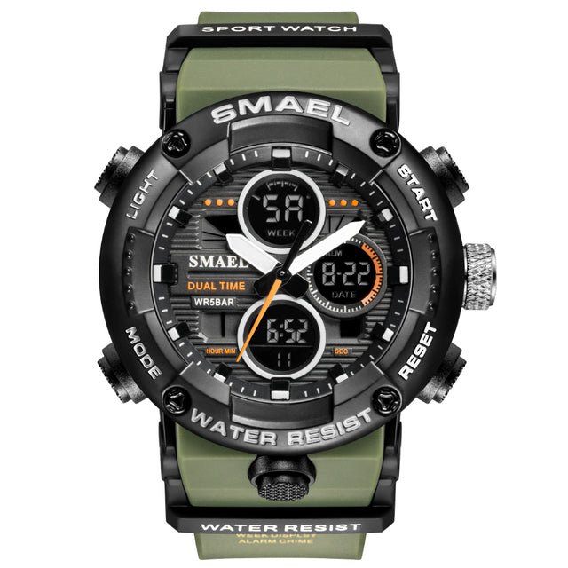 SMAEL Sport Watch Men Waterproof LED Digital Watches Stopwatch Big Dial Clock For Male 8038 relogio masculino Men Watches Quartz - Maple City Timepieces