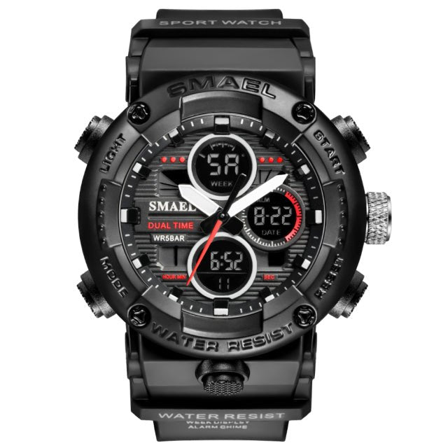 SMAEL Sport Watch Men Waterproof LED Digital Watches Stopwatch Big Dial Clock For Male 8038 relogio masculino Men Watches Quartz - Maple City Timepieces