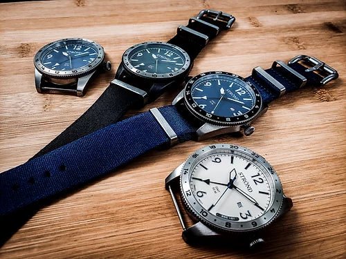 SSC-101 24h GMT, All Stainless Steel & Blue. - Maple City Timepieces