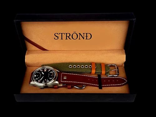 STROND DC-3 Automatic 24 Jewels, Black - Maple City Timepieces