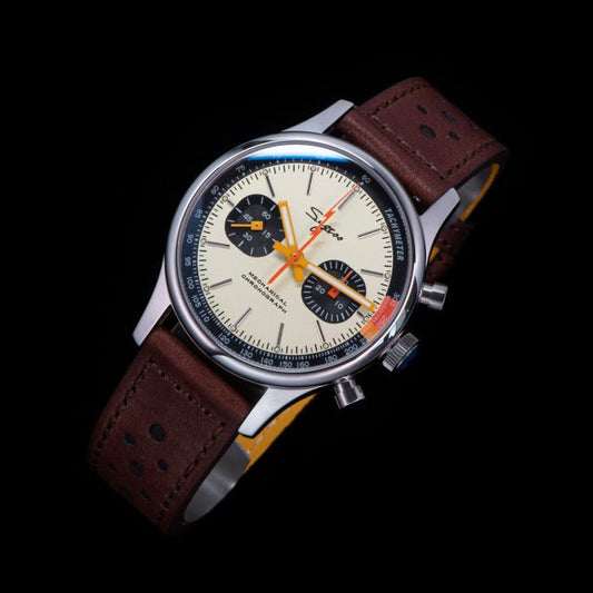 Sugess 1963 Chronograph Mechanical Wristwatches Seagull ST19 Swanneck Movement Pilot Mens Watch Sapphire Crystal Retro Xmas Gift - Maple City Timepieces