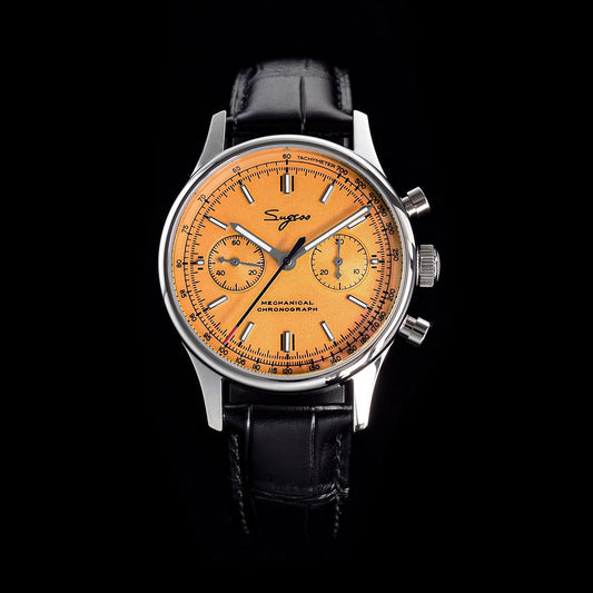 Sugess 1963 Salmon Pilot Watch Men Chronograph Sapphire ST1901 SEAGULL Movement 40mm Mechanical Wristwatches reloj para hombre - Maple City Timepieces