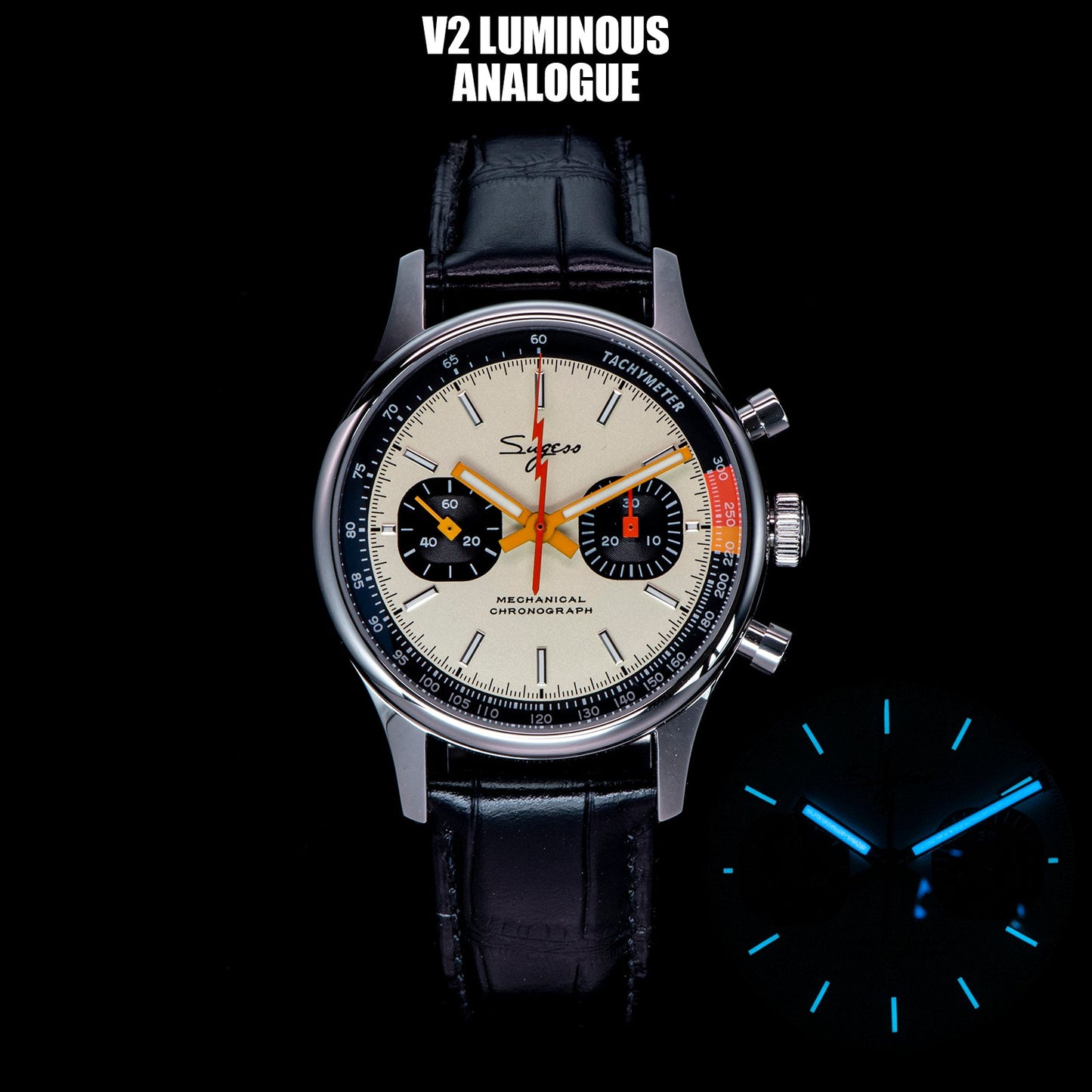 Sugess 2021 New Watch Mechanical Chronograph ST19 Seagull Movement Prem wristwatches Army Pilot Reloj Hombre Sappire Limited - Maple City Timepieces