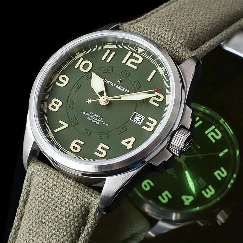 SUGESS Japan NH35A Movement Military Mechanical Watch For Men Chronograph Clock Sapphire Waterproof Luminous Date שעון לגבר - Maple City Timepieces