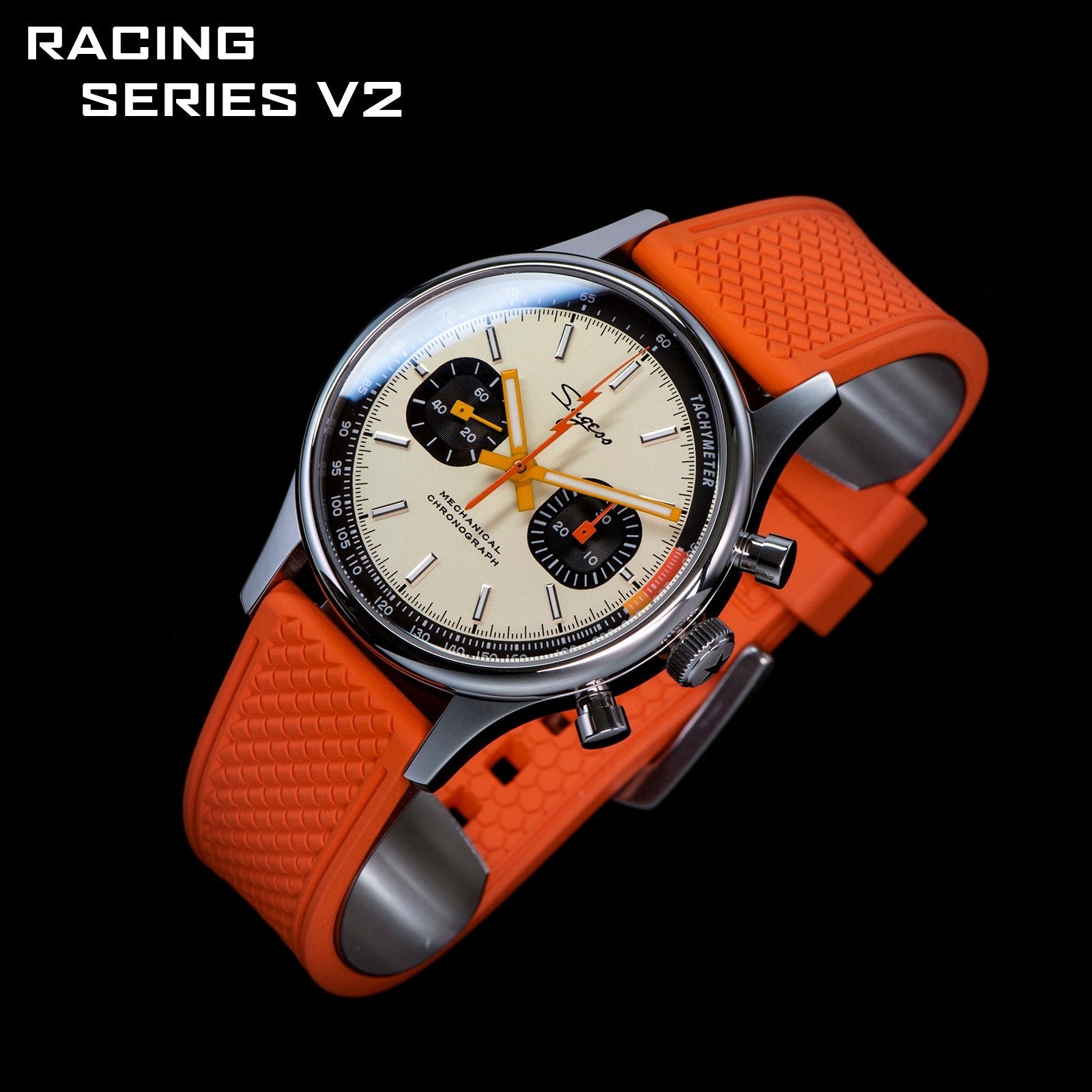 Sugess Pilot Watch ST19 Seagull Movement Swaneck Wristwatches Mechanical Chronograp Sappire Crystal Military Limited Racing 1963 - Maple City Timepieces