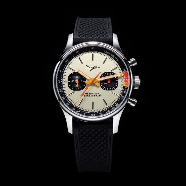 Sugess Pilot Watch ST19 Seagull Movement Swaneck Wristwatches Mechanical Chronograp Sappire Crystal Military Limited Racing 1963 - Maple City Timepieces