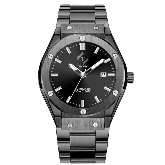 Tesouro Aspire Black – Stainless Steel - Maple City Timepieces