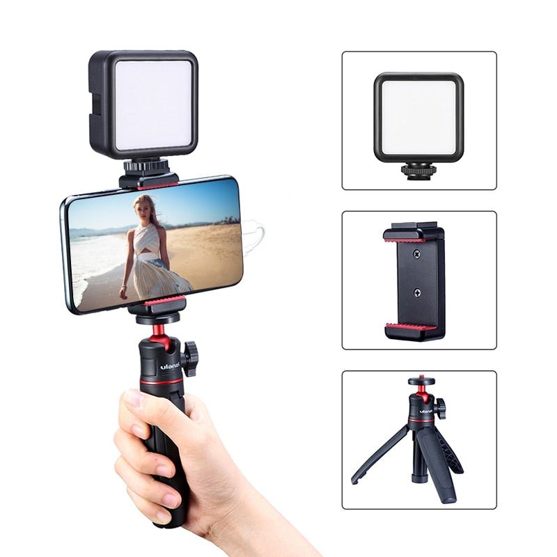 Ulanzi MT-08 Foldable Mini Tripod Mount 1/4&#39;&#39; Tripod Monopod Hand Grip Universal for DSLR Android iPhone Smartphone - Maple City Timepieces