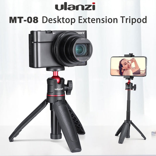 Ulanzi MT-08 Foldable Mini Tripod Mount 1/4&#39;&#39; Tripod Monopod Hand Grip Universal for DSLR Android iPhone Smartphone - Maple City Timepieces