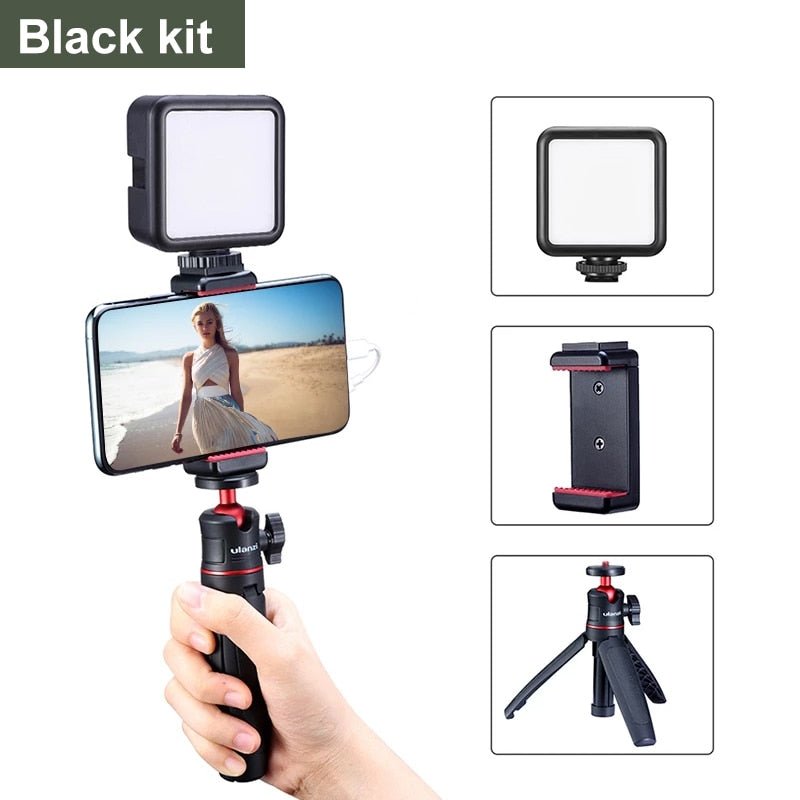 Ulanzi MT-08 Foldable Mini Tripod Mount 1/4&#39;&#39; Tripod Monopod Hand Grip Universal for DSLR Android iPhone Smartphone - Maple City Timepieces