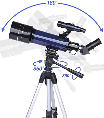 [Upgraded] Telescope, Astronomy Telescope for Adults, 60mm Aperture 500mm AZ Mount Astronomical Refracting Telescope for Kids Beginners with Adjustable Tripod, Phone Adapter, Nylon Bag… - Maple City Timepieces