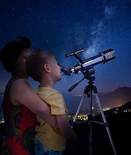 [Upgraded] Telescope, Astronomy Telescope for Adults, 60mm Aperture 500mm AZ Mount Astronomical Refracting Telescope for Kids Beginners with Adjustable Tripod, Phone Adapter, Nylon Bag… - Maple City Timepieces