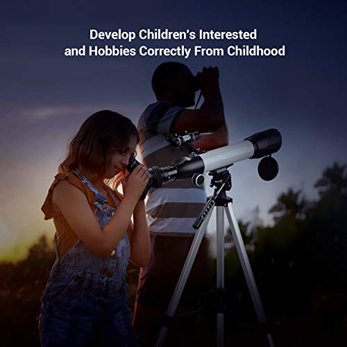 [Upgraded] Telescope, Astronomy Telescope for Adults, 60mm Aperture 500mm AZ Mount Astronomical Refracting Telescope for Kids Beginners with Adjustable Tripod, Phone Adapter, Nylon Bag… - Maple City Timepieces