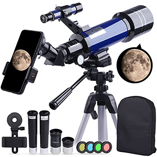 [Upgraded] Telescope, Astronomy Telescope for Adults, 60mm Aperture 500mm AZ Mount Astronomical Refracting Telescope for Kids Beginners with Adjustable Tripod, Phone Adapter, Nylon Bag… - Maple City Timepieces