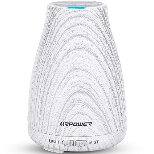 URPOWER 2nd Version Essential Oil Diffuser,Aroma Essential Oil Cool Mist Humidifier with Adjustable Mist Mode,less Water Auto Shut-Off and 7 Color Lights Changing for Home Office Baby - Maple City Timepieces