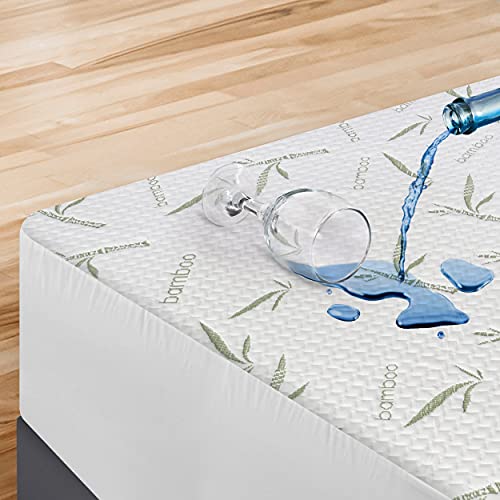 Utopia Bedding Premium Bamboo Waterproof Mattress Protector Full 340 GSM, Fits 15 Inches Deep, Easy Care - Maple City Timepieces