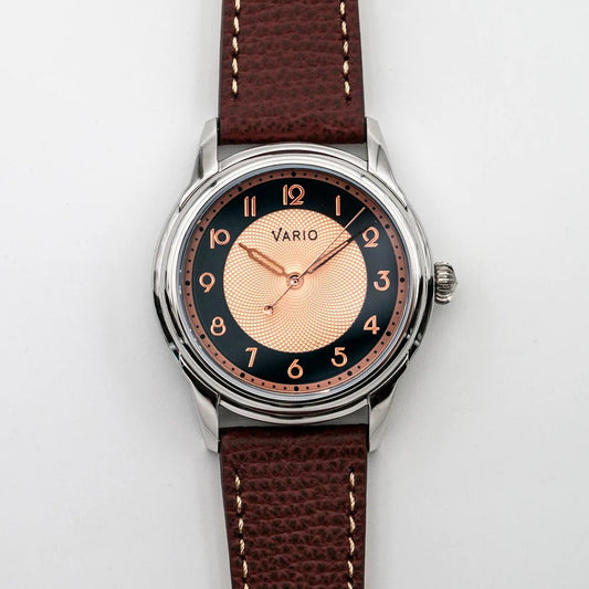 Vario - Empire Salmon Tuxedo Automatic Dress Watch - Maple City Timepieces