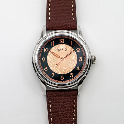 Vario - Empire Salmon Tuxedo Automatic Dress Watch - Maple City Timepieces