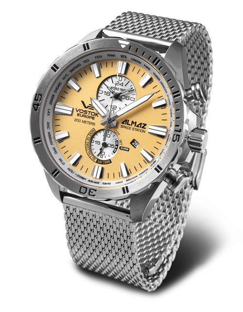 Vostok-Europe Almaz Quartz Alarm Watch YM8J/320A655 - Maple City Timepieces