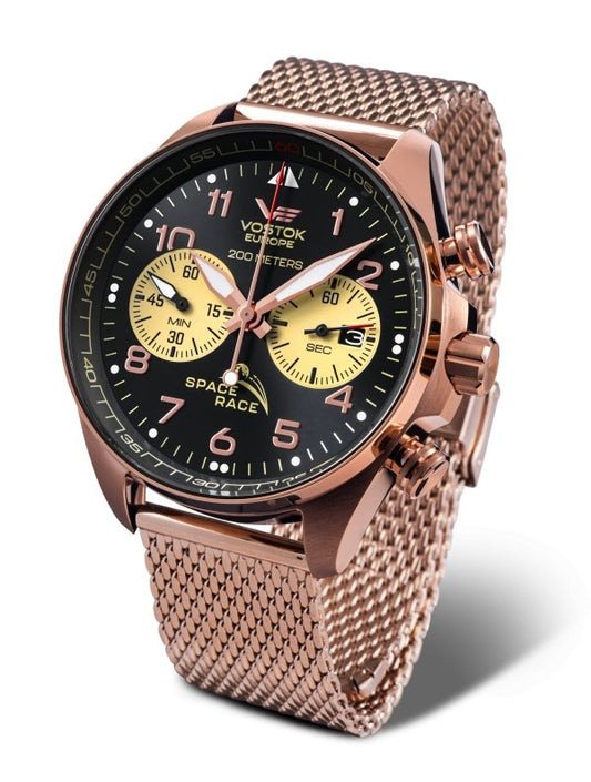 Vostok-Europe Space Race Chronograph Watch on Bracelet 6S21/325B668B - Maple City Timepieces
