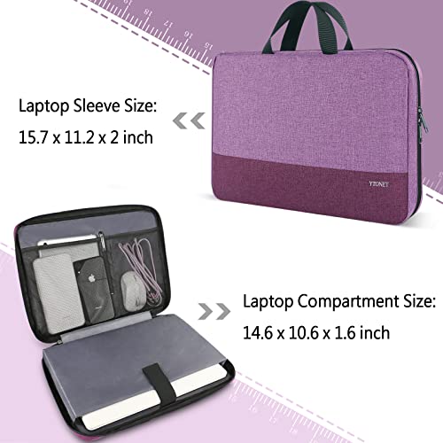 Ytonet Laptop Case, 15.6 inch TSA Laptop Sleeve Water Resistant Durable Computer Carrying Case Compatible for HP, Dell, Lenovo, Asus Notebook, Gifts for Men Women, Grey - Maple City Timepieces