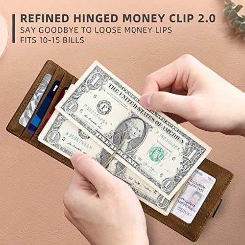 Zitahli Mens Slim Wallet with Money Clip Minimalist RFID Front Pocket Wallets for Men - Maple City Timepieces