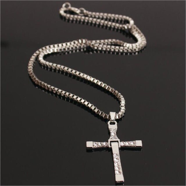Zkceenier 2022 Necklace The Fast and The Furious Celebrity Vin Diesel Item Crystal Jesus Men Cross Pendant Necklace Gift Jewelry - Maple City Timepieces